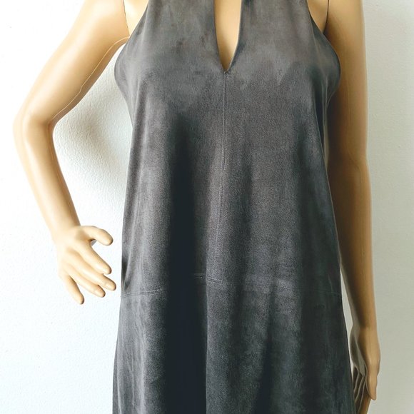 Micromini Shift Dress | Petite Mini Dress | Micro Suede Dress | Velour Dress | S - Picture 5 of 10